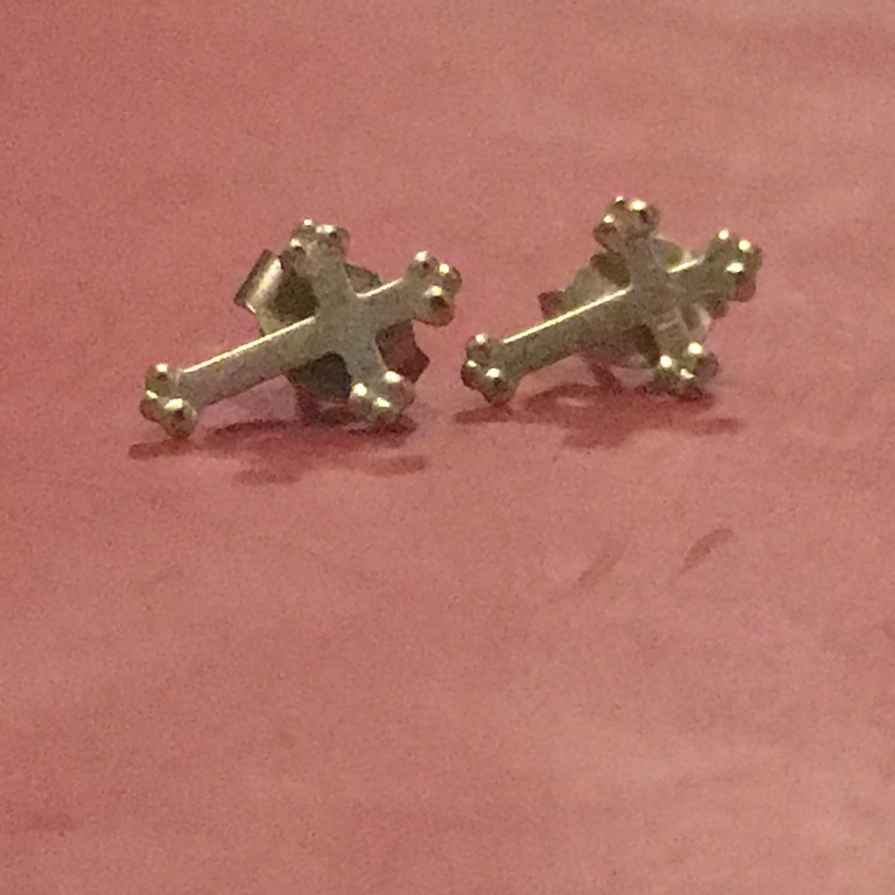 Cross Earrings - Picture 2 of 4